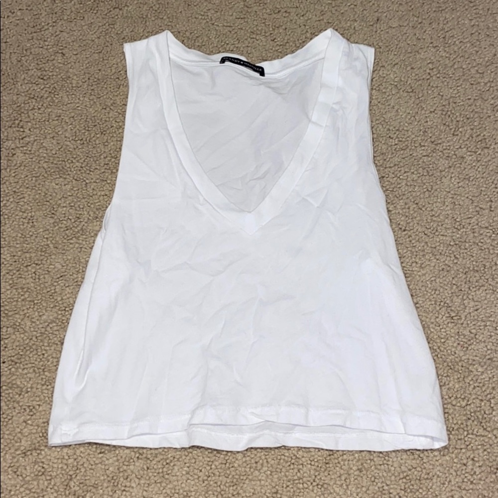 White cropped top
